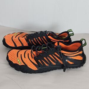 UBFEN Hiking Water Shoes Men Women Beach Aqua Swim Walking Shoes Black orange 41